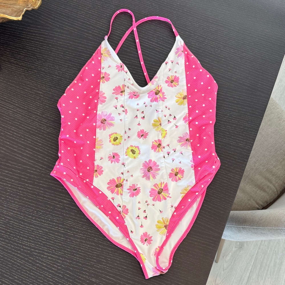 LoveShackFancy floral one piece swimsuit and never worn